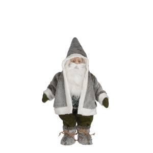 Weihnachtsfigur Gnome Grau - Polyrattan - 16 x 60 x 32 cm