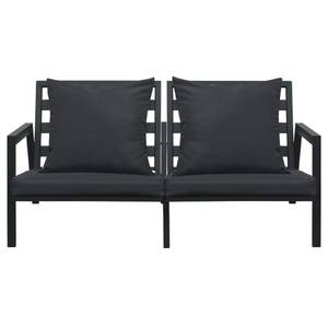 Sofa de jardin 47815 Gris - Métal - 151 x 70 x 96 cm