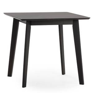 Table à manger Pomago 80x80 cm Noir Noir - Bois massif - 80 x 75 x 80 cm