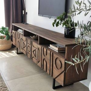 Fernsehschrank Dpatrici Braun - Holz teilmassiv - 30 x 40 x 170 cm