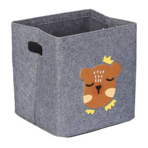 Boîte de rangement pour enfant Marron - Gris