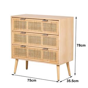 Kommode MANILLA Braun - Rattan - 75 x 78 x 35 cm