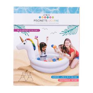 Piscinette gonflable licorne 130 cm Matière plastique - 192 x 130 x 95 cm