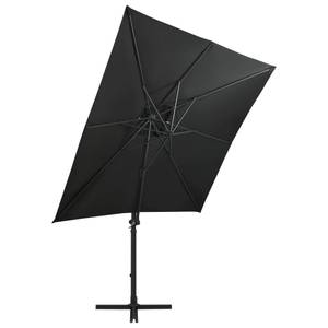 Parasol en porte-à-faux Noir - 250 x 230 x 250 cm