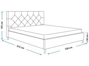 Polsterbett  TRIL Weiß - Breite: 128 cm