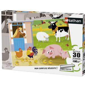 Nathan Puzzle 30p Meine Farmfreunde Grün - Papier - 19 x 4 x 28 cm