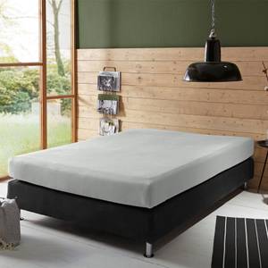 Boxspringbett-Spannbettlaken 111478 Grau - 140-160 x 200-220 cm