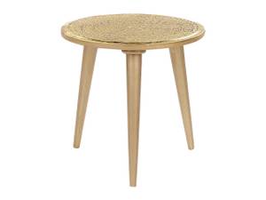 Beistelltisch NARRA 2-tlg Gold - Massivholz - 36 x 45 x 46 cm