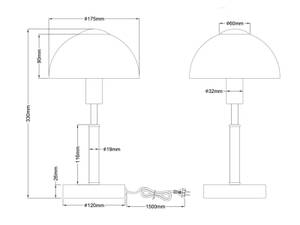 Tischlampe Messing Weiß Touch dimmbar Messing Matt - Weiß