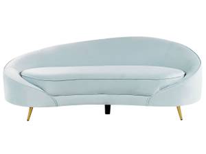 3-Sitzer Sofa SAVAR Blau - Gold - Hellblau