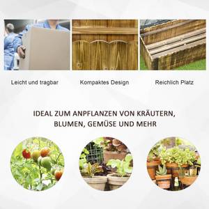 Hochbeet 845-108 Braun - Holzwerkstoff - 40 x 40 x 120 cm