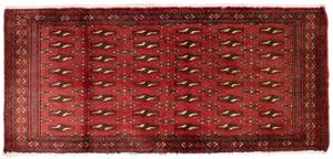 Turkaman - 130x60cm Rot - Naturfaser - 60 x 1 x 130 cm