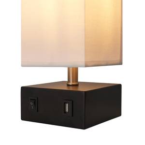 Lampe de table de chevet avec port USB Bois manufacturé - 11 x 37 x 11 cm