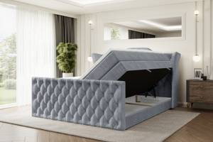 Boxspringbett VILA-Z KING Hellgrau - Breite: 200 cm