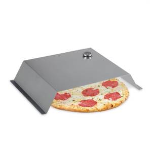 BBQ Pizzaaufsatz Edelstahl Silber - Metall - 56 x 10 x 40 cm