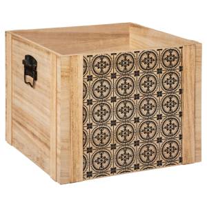Aufbewahrungsboxen FLOWER, Holz, 3er-Set Braun - Holzwerkstoff - 36 x 29 x 36 cm