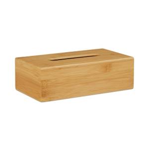 2 x Kosmetiktücherbox Bambus 27,5 cm Braun - Bambus - 28 x 9 x 16 cm