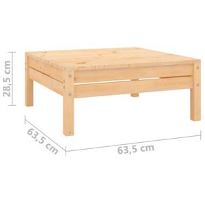 Garten-Lounge-Set (3-teilig) 3010497 Braun - Massivholz - Holzart/Dekor - 64 x 63 x 64 cm