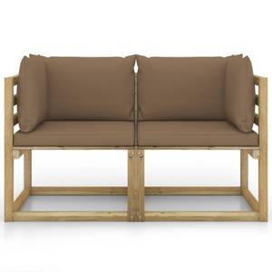 Garten Ecksofa 3016481-7 (2er Set) Grau - Holzwerkstoff - Holzart/Dekor - 64 x 70 x 64 cm