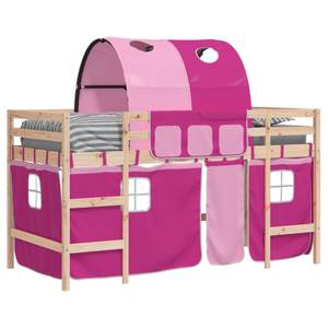 Kinderhochbett mit Tunnel D6995 Pink - 80 x 200 cm