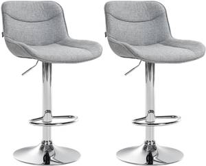 Barhocker Vonore 2er Set Grau - Silber