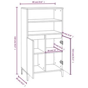 Highboard DE9428 Steingrau