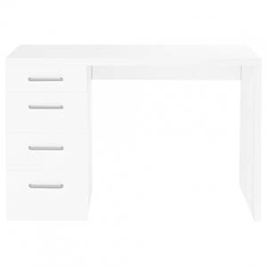 Bureau 4 tiroirs - BASILE Blanc - Bois manufacturé - 110 x 74 x 60 cm