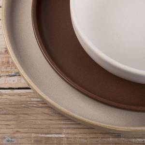 Assiette creuse Uno   x6 Beige - Céramique - 22 x 1 x 22 cm