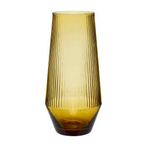 Vase Ripple Gelb - Glas - 9 x 26 x 9 cm