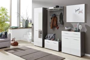 Garderobe Paneel LineGD Grau - Holz teilmassiv - 80 x 21 x 2 cm