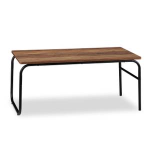 Table basse style industriel Noir - Marron - Bois manufacturé - Métal - 93 x 40 x 50 cm