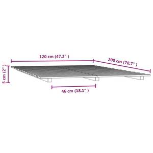 Bettgestell-K-21505 Braun - Holzwerkstoff - 120 x 5 x 200 cm