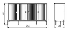 Sideboard LUXOR Weiß - Holzwerkstoff - 171 x 92 x 45 cm