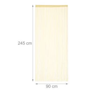 5 x Fadenvorhang beige 90 x 245 cm Beige - Textil - 90 x 245 x 1 cm