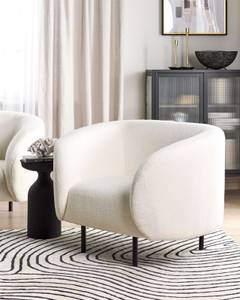 Fauteuil LOEN Noir - Blanc - Fibres naturelles