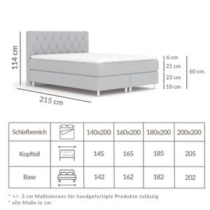 Boxspringbett Otus Schwarz - Breite: 140 cm