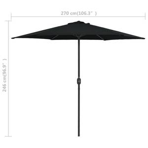 Parasol 3001273 Noir - Métal - Textile - 270 x 246 x 270 cm