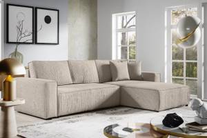 Ecksofa Bento L Form Couch Sofagarnitur Beige - Ecke davorstehend rechts