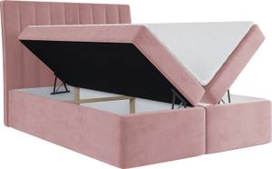 Boxspringbett mit Topper AMILA Pink - Breite: 160 cm - H3