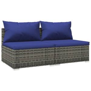 Salon de jardin (lot de 2) 3013629-11 Bleu - Bleu foncé - Gris