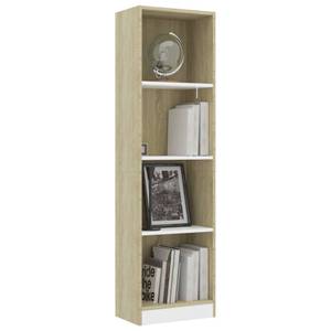 Bücherregal 3016500-4 Eiche Sonoma Dekor - Weiß - 40 x 142 cm