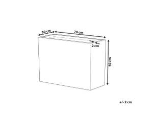 Outdoor Blumentopf EDESSA Grau - 70 x 50 x 29 cm