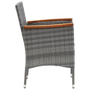 Salle à manger (lot de 5) 3068740 Gris - Bois massif - Bois/Imitation - 70 x 74 x 140 cm