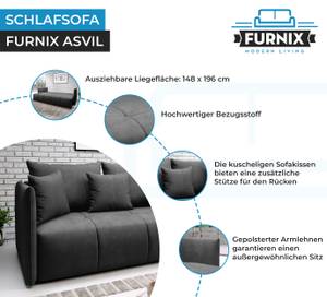 Sofa ASVIL 3-Sitze Enjoy 25 Grau