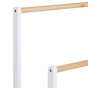 Handtuchständer freistehend weiß Braun - Weiß - Bambus - Holzwerkstoff - 57 x 92 x 25 cm