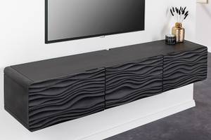 Sideboard WAVE Schwarz - Massivholz - Holzart/Dekor - 160 x 30 x 38 cm