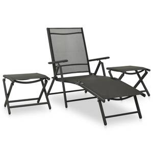 Garten-Lounge-Set Grau - Metall - 41 x 38 x 50 cm