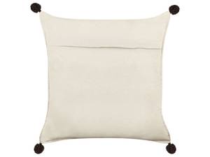 Coussin décoratif FUSSEL Beige - Blanc - Fibres naturelles - 45 x 4 x 45 cm