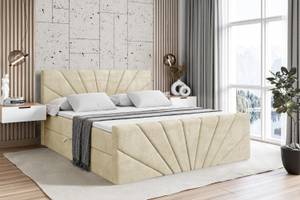 Boxspringbett MILTIO-Z Ecru - Breite: 180 cm - H3