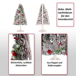 Deko-Weihnachtsbaum M17 Weiß - Holzart/Dekor - Holz teilmassiv - 32 x 60 x 17 cm